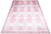 Różowy dywan młodzieżowy w serca - Ulti 5X 160x230 Profeos