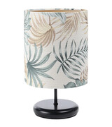 Czarna lampka nocna boho z abażurem w liście - S399-Loper Lumes