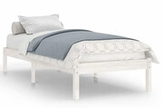 Pojedyncze białe sosnowe łóżko 90x200 cm - Vilmo 3X Elior