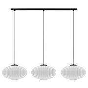 Biała lampa wisząca z trzema kloszami - J047-Majoran Lumes
