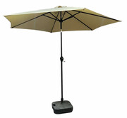 Beżowy parasol ogrodowy z regulacją kąta nachylenia - Ancor Edinos