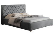 Łóżko tapicerowane 160x200 Savana 4X - 36 kolorów + materac lateksowy Contrix Rubber SX Elior