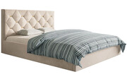 Pojedyncze łóżko z pojemnikiem 120x200 Netta 2X - 36 kolorów + materac piankowy Contrix Superb Elior