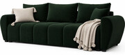 Ciemnozielona rozkładana welurowa sofa - Morvani Edinos