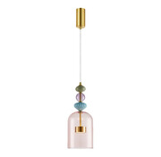 Lampa wisząca ze szklanym kloszem - K395-Agrona Lumes
