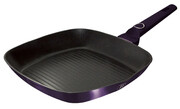 Fioletowa aluminiowa patelnia grillowa - Geos 8X Edinos