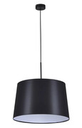 Czarna lampa wisząca z klasycznym abażurem - S911-Sorgus Lumes