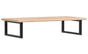 Naturalne drewno półka 100x50 czarne uchwyty - Bafo Edinos