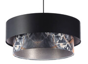 Czarna marmurkowa lampa wisząca nad stół - S422-Menta Lumes