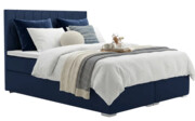 Łóżko małżeńskie boxspring Cahir 160x200 - 32 kolory Edinos