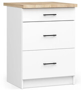 Biała dolna szafka kuchenna z szufladami 60 cm - Vivienne 10X Edinos