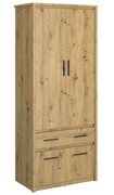 Szafa na ubrania z szufladą dąb artisan 70 cm - Toreso 14X Edinos
