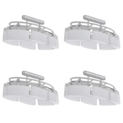 Srebrna lampa sufitowa szklana 4 sztuki - EX134-Saloy Lumes