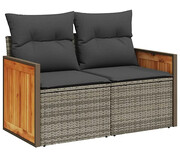 Sofa ogrodowa z czarnymi poduszkami - Sydnet 4X Edinos