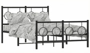 Czarne metalowe łóżko 120x200cm - SLIM Edinos