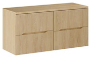 Szafka pod umywalkę z szufladami dąb Cremona - Linesso 5X 120 cm Edinos