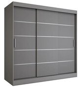 Szafa przesuwna antracyt 200 cm - Bohosa 6X Edinos
