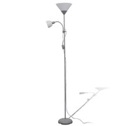 Szara lampa podłogowa dwupunktowa - EX06-Jedo Lumes