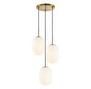 Złota lampa wisząca z okrągłą podstawą - K399-Tiriza Lumes