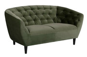 Ciemnozielona sofa welurowa - Galax 2X Edinos