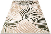 Kremowo-zielony prostokątny dywan w liście - Oros 3X 200x300 Profeos