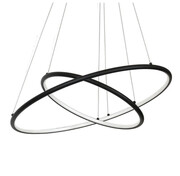 Czarny metalowy żyrandol led - K435-Otila Lumes