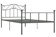 Szare metalowe łóżko w stylu industrialnym 90x200 cm - Okla Elior