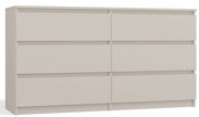 Długa komoda w stylu nowoczesnym kaszmir - Berta 2X 140 cm Edinos