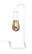 Biała industrialna lampka stołowa bez klosza - A732-Imerix Lumes