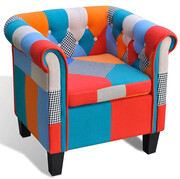 Fotel patchworkowy chesterfield - Xala Edinos
