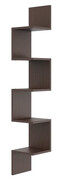 Narożna półka ścienna na książki w kolorze wenge - Flora 4X Edinos