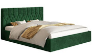 Tapicerowane łóżko 120x200 Mallon 4X - 36 kolorów + materac piankowy Contrix Superb Elior
