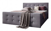 Ciemnoszare łóżko w stylu glamour 5 rozmiarów - Cristallia 3X Edinos Premium