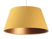 Żółto-miedziana lampa wisząca stożek - S410-Roseto Lumes