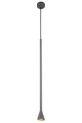 Szara długa lampa wisząca tuba - V055-Puffo Lumes
