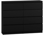 Komoda Lonix 120 cm - czarna Edinos
