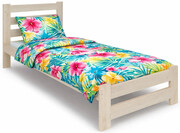 Drewniane jednoosobowe łóżko skandynawskie 80x200 - Lids 3X Edinos