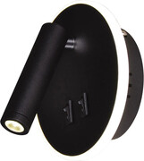 Czarny okrągły kinkiet LED ruchomy - S576-Erdox Lumes