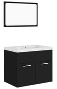 Komplet czarnych mebli do łazienki z umywalką 60 cm - Tito 4X Edinos