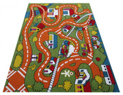 Prostokątny dywan dziecięcy Poxit - miasteczko 1 400 x 500 cm Profeos