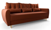 Pomarańczowa sofa rozkładana - Castello 3X Elior