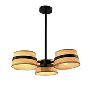 Czarna lampa sufitowa z 3 kloszami - M075-Victom Lumes