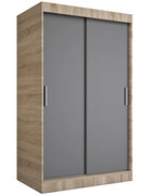 Szafa przesuwna dąb sonoma + antracyt 120 cm - Erco 3X Edinos