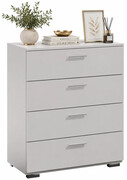 Biała minimalistyczna komoda 80 cm - Hreida Edinos