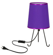 Fioletowa lampka stołowa z abażurem - D246-Kildi Lumes