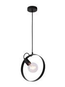 Czarna nowoczesna wisząca lampa koło - V056-Elegio Lumes