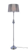 Srebrna lampa stojąca z nitkowym abażurem - V165-Rotom Lumes
