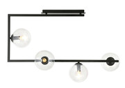 Loftowa lampa sufitowa z przezroczystymi kloszami - D107-Solini Lumes