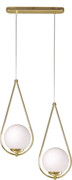 Mosiężna podwójna lampa wisząca glamour - S053-Maestor Lumes