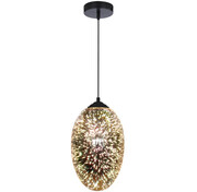 Okrągły czarny żyrandol - K528-Simes Lumes